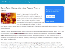 Tablet Screenshot of dancefacts.net